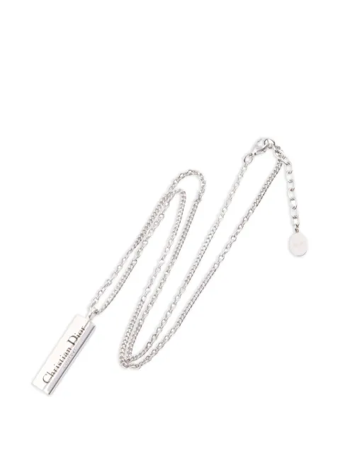 Christian Dior Pre-Owned 2020s engraved-logo necklace