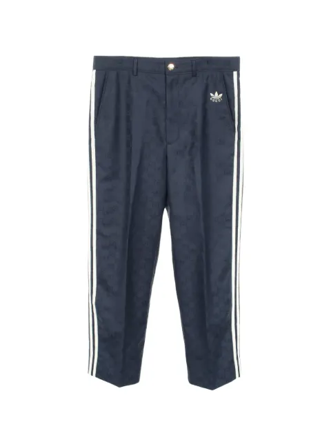 Gucci Pre-Owned x Adidas GG Trefoil jacquard trousers