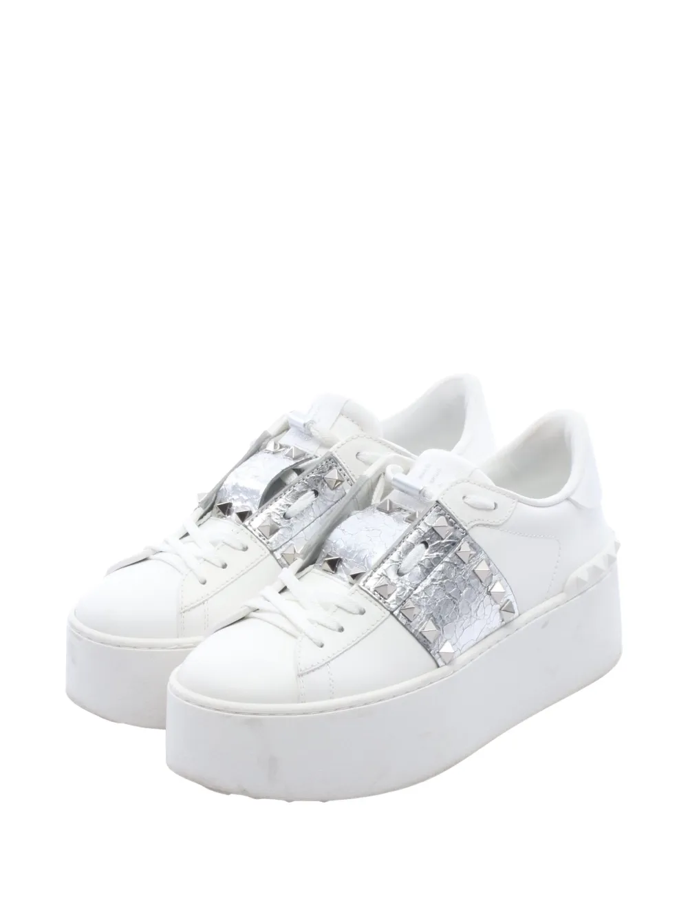 Valentino Garavani Pre-Owned 2000s Rockstud platform sneakers - Weiß