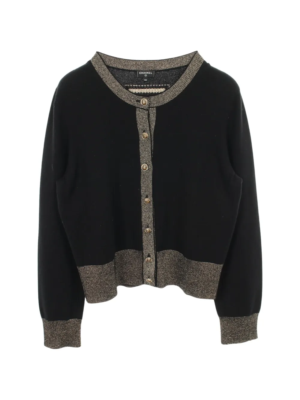 CHANEL Pre-Owned 1986-1988 Scarab Hieroglyphs cardigan - Black