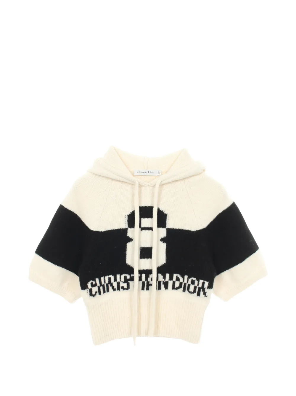 Christian Dior Pre-Owned 2000s logo intarsia hoodie - Neutrals