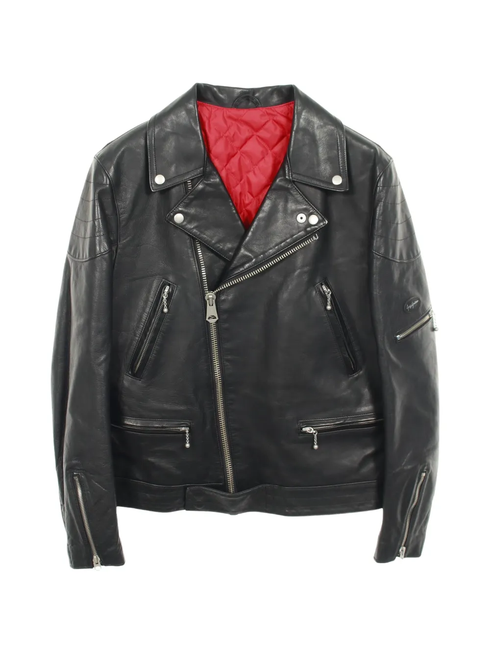 Yohji Yamamoto 2010s leather jacket - Schwarz