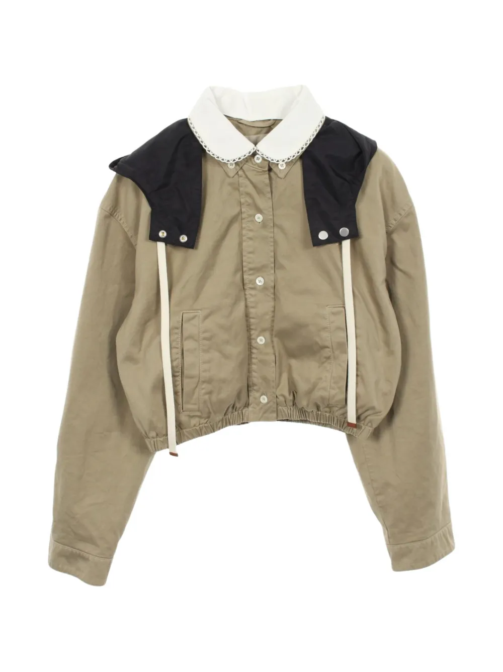 Miu Miu Pre-Owned 2010s Limestone cropped blouson jacket - Toni neutri