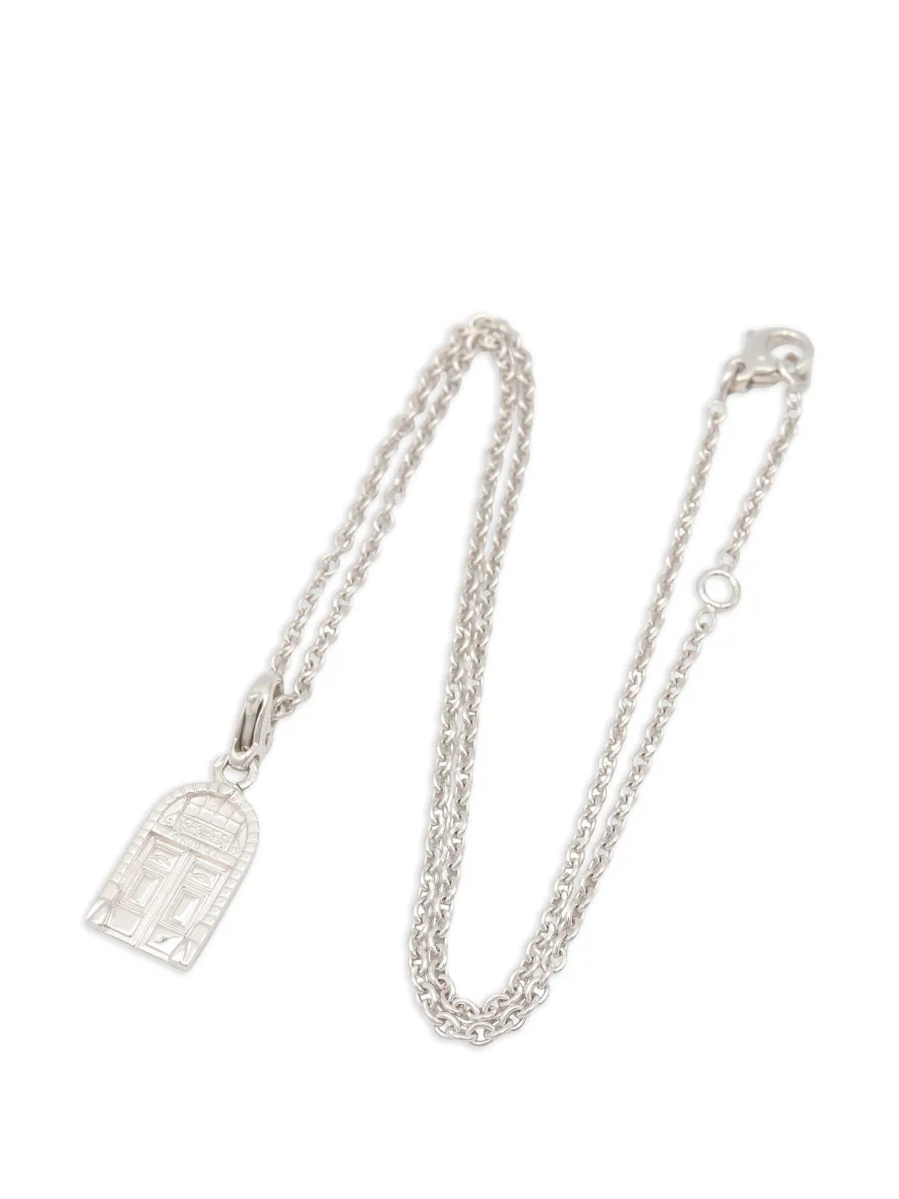 CHANEL Pre-Owned 2010s door-motif necklace - Argento