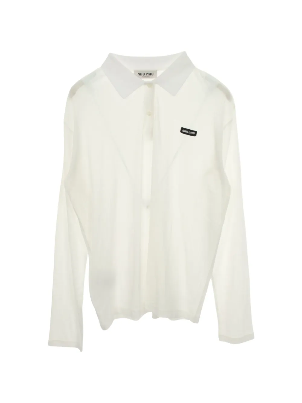 Miu Miu Pre-Owned long-sleeve polo shirt - Bianco