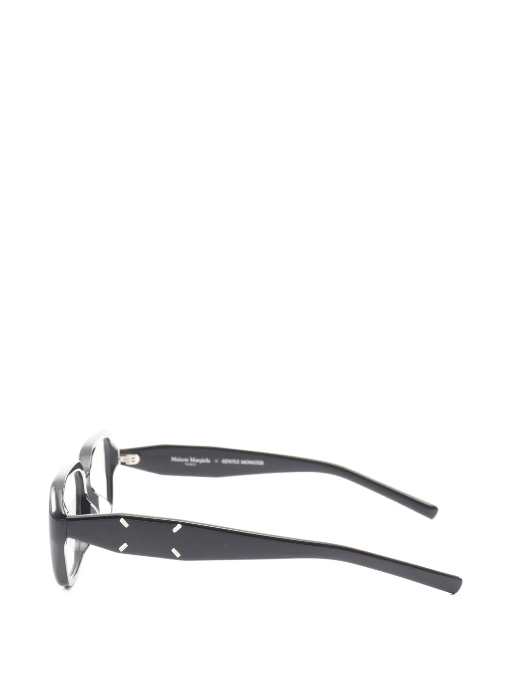  Maison Martin Margiela Pre-owned 2010s X Gentle Monster Four Stitches Rectangle-frame Glasses - Noir 