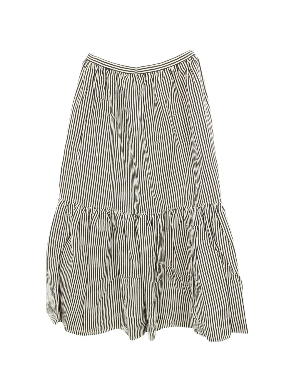 Christian Dior Pre-Owned 2010s Blair striped midi skirt - Schwarz