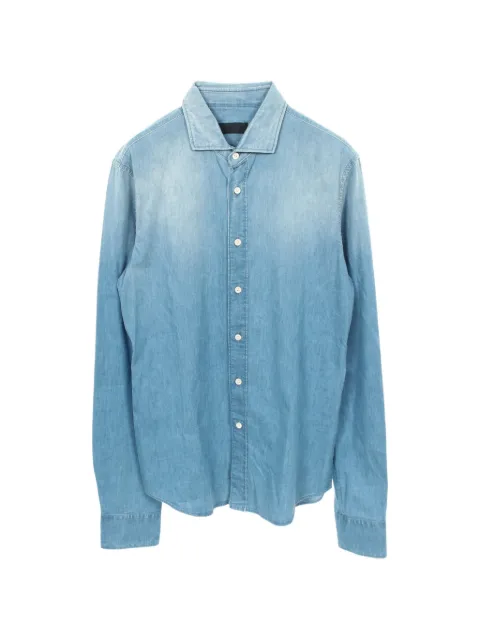 Prada Pre-Owned Langärmeliges Jeanshemd