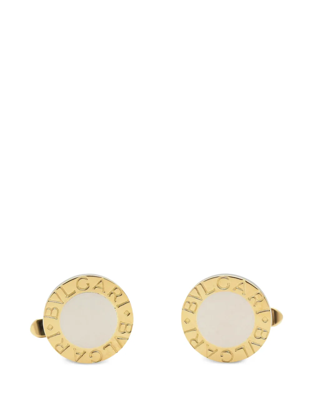 Bvlgari Pre-Owned 10s logo cufflinks - Gold