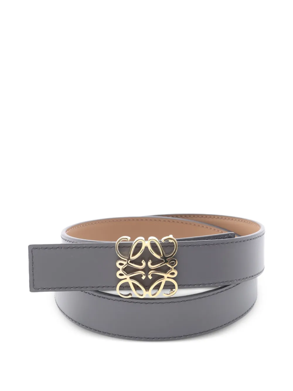 Loewe Pre-Owned reversible Anagram leather belt - Toni neutri