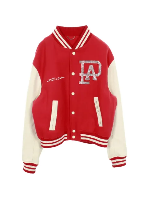 Louis Vuitton Pre-Owned 2010s Varsity embroidered wool bomber jacket