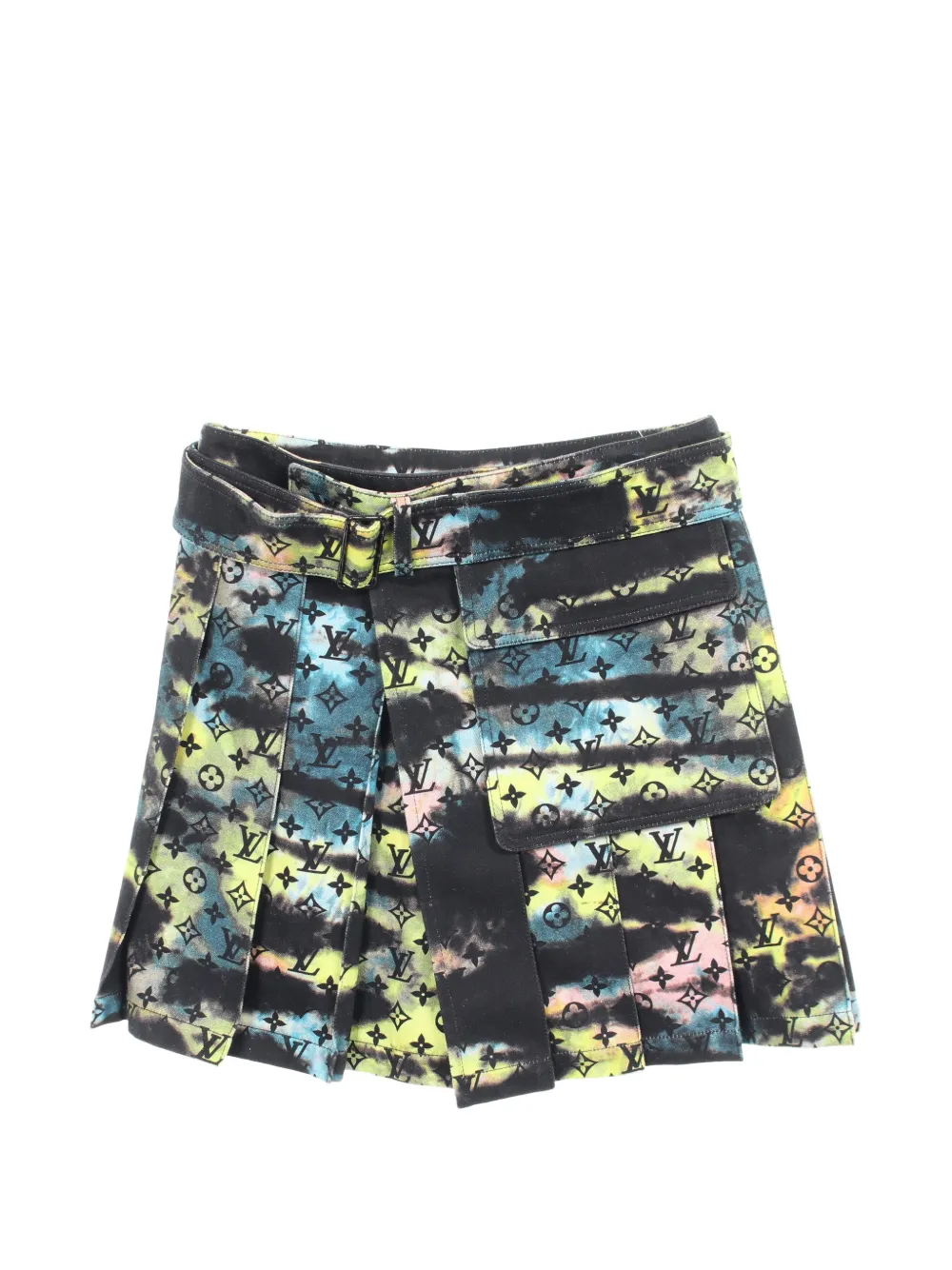 Louis Vuitton Pre-Owned 2010s Monogram tie-dye wrap skirt - Schwarz