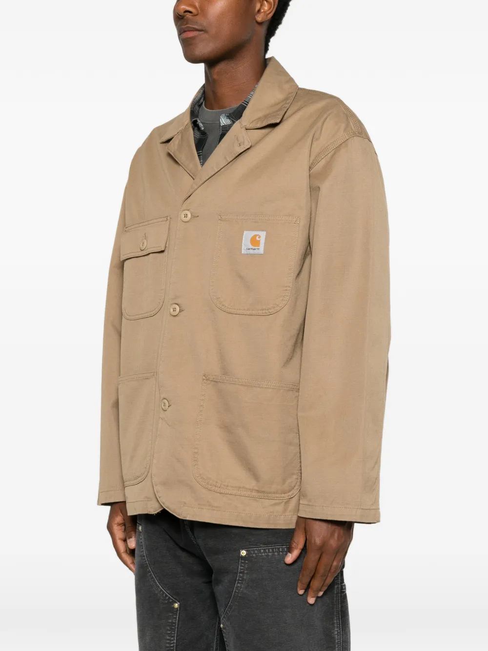 Carhartt WIP Jack met logopatch Beige