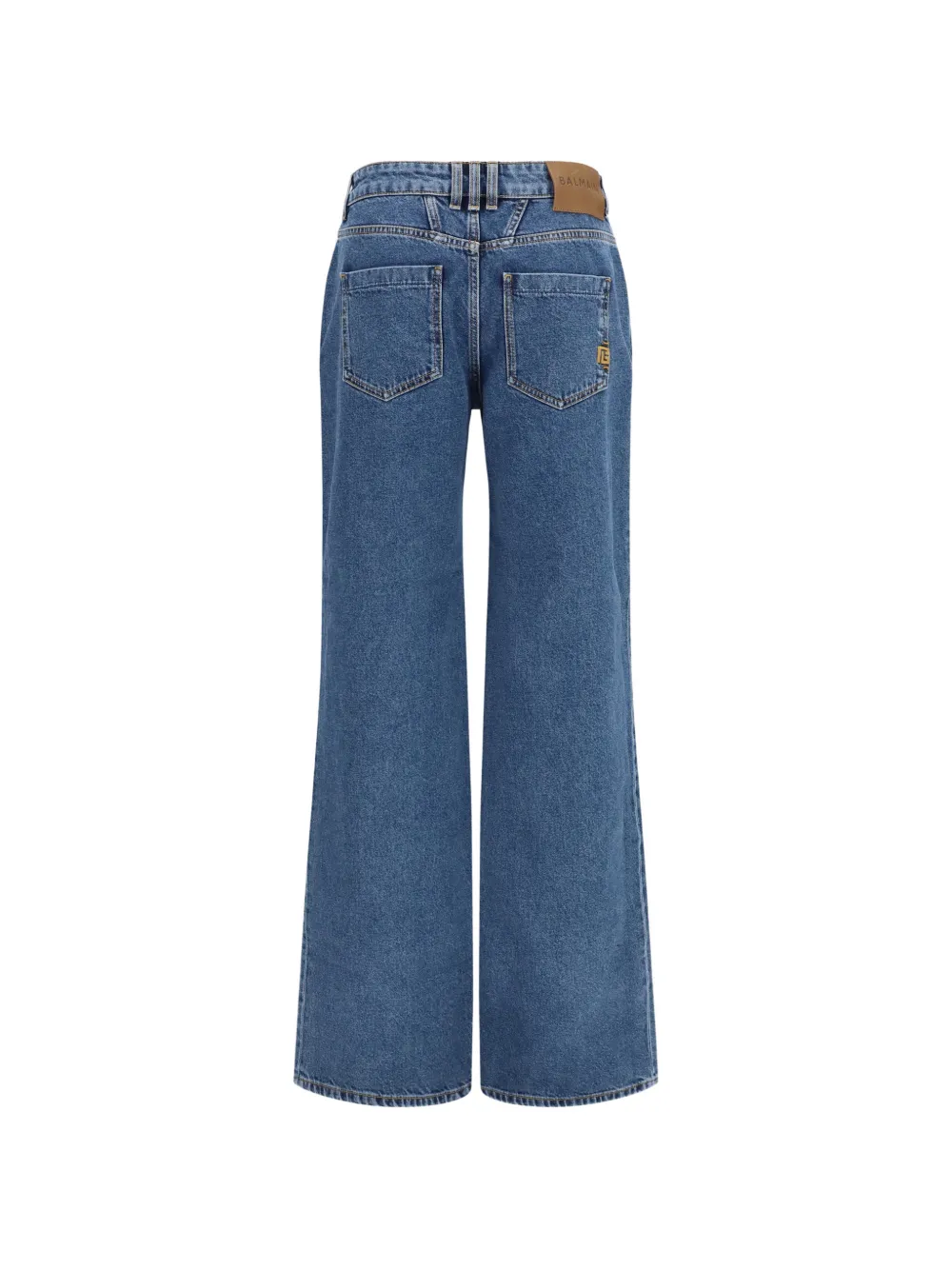 Balmain Jeans met geborduurd logo Blauw