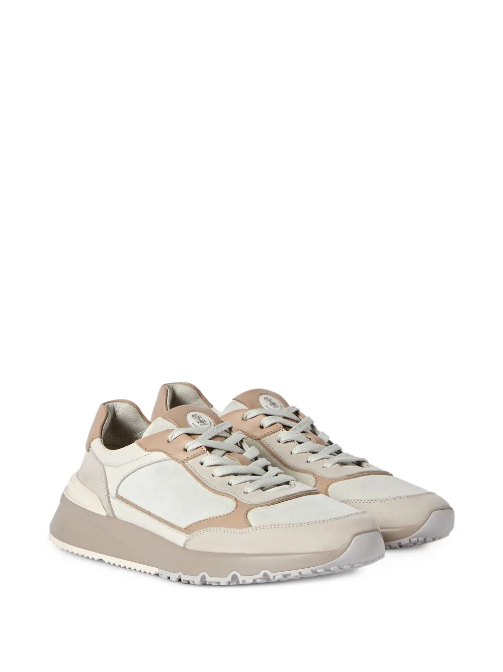 Brunello Cucinelli Nubuck en suède sneakers Beige