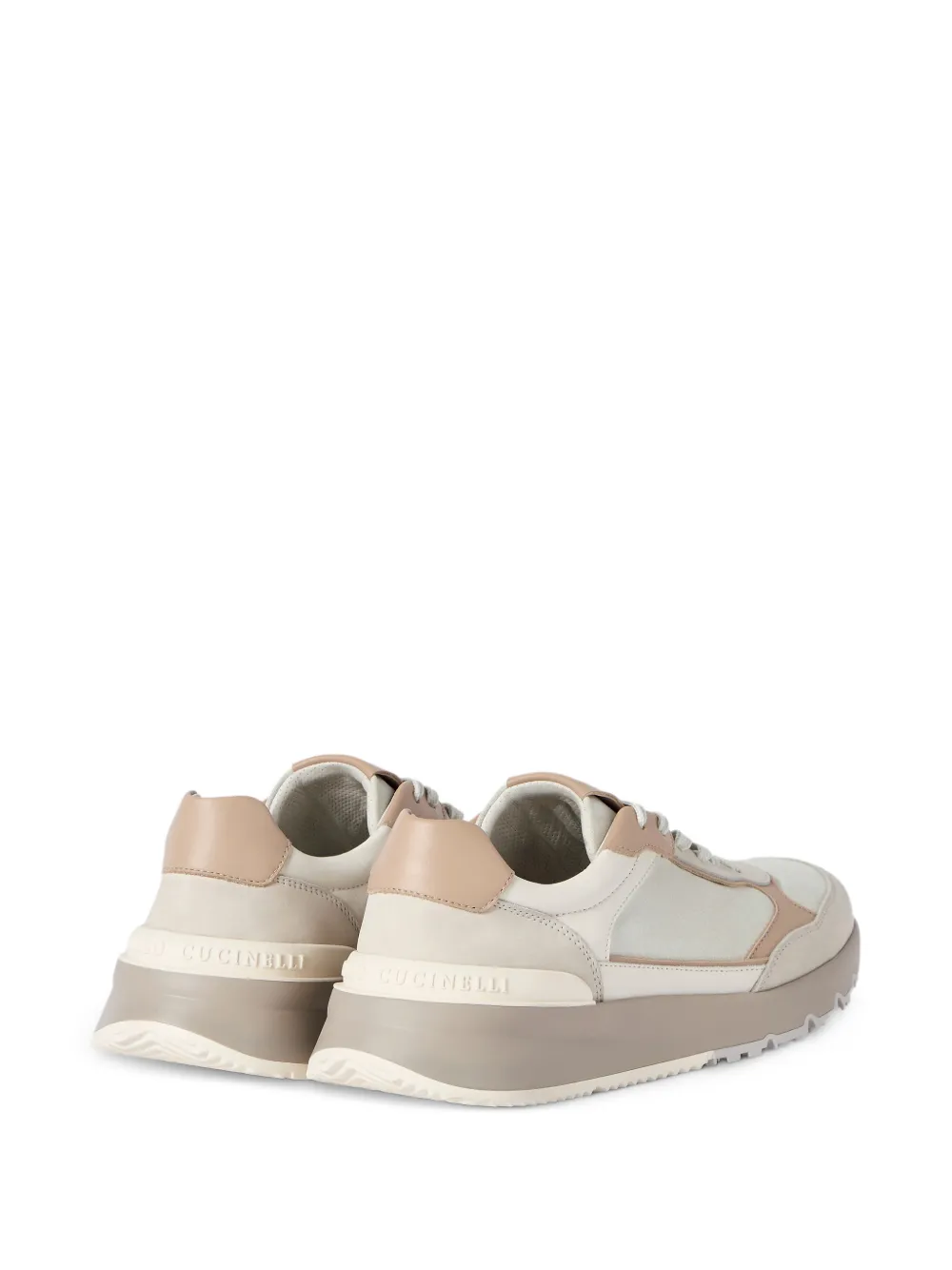 Brunello Cucinelli Nubuck en suède sneakers Beige