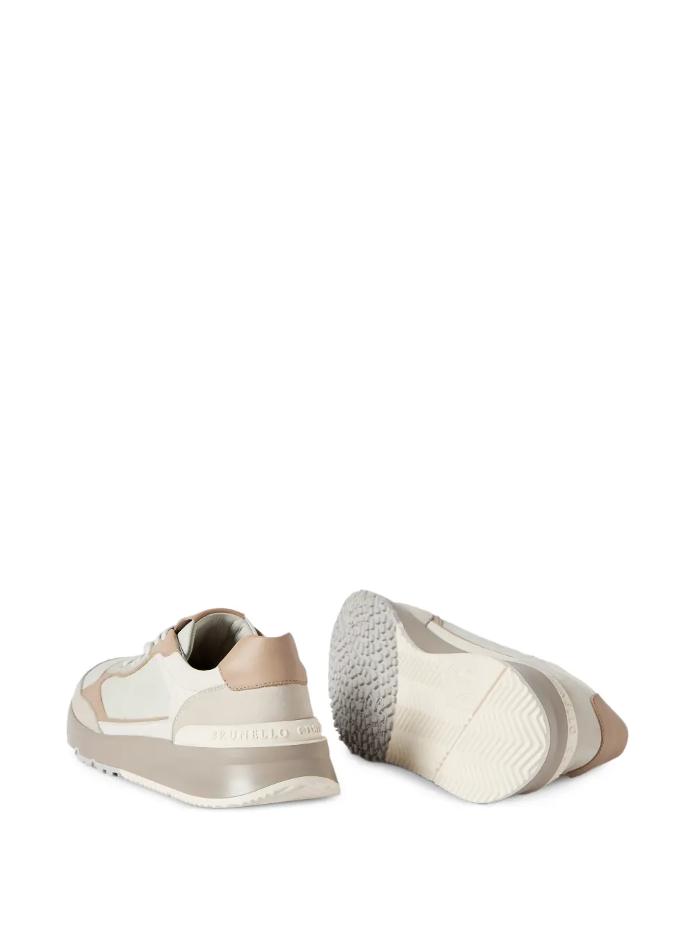 Brunello Cucinelli Nubuck en suède sneakers Beige