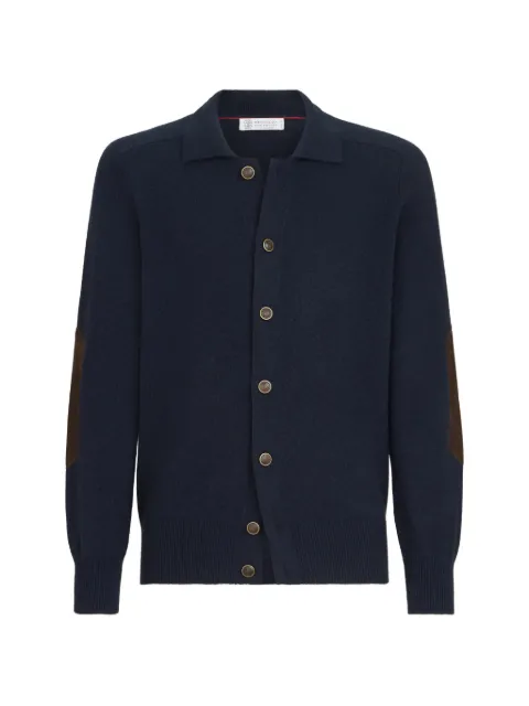 Brunello Cucinelli cashmere cardigan with shirt-style collar and buttons