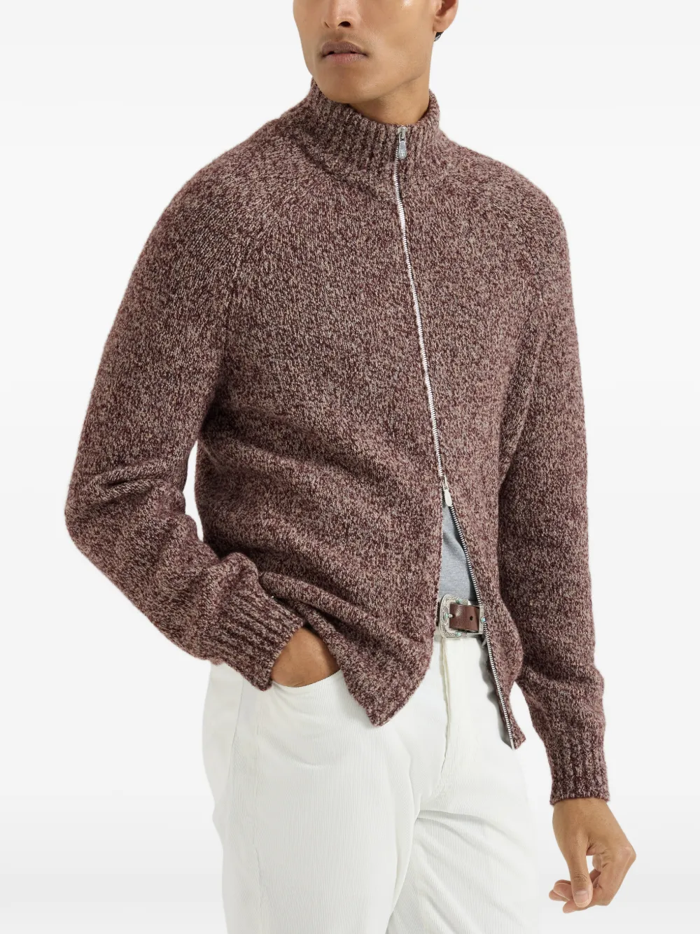 Brunello Cucinelli Vest met rits Rood