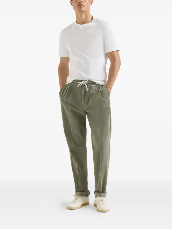 BRUNELLO CUCINELLI コーディロイワークパンツ Brunello Cucinelli コーデュロイ パンツ | グリーン | FARFETCH JP