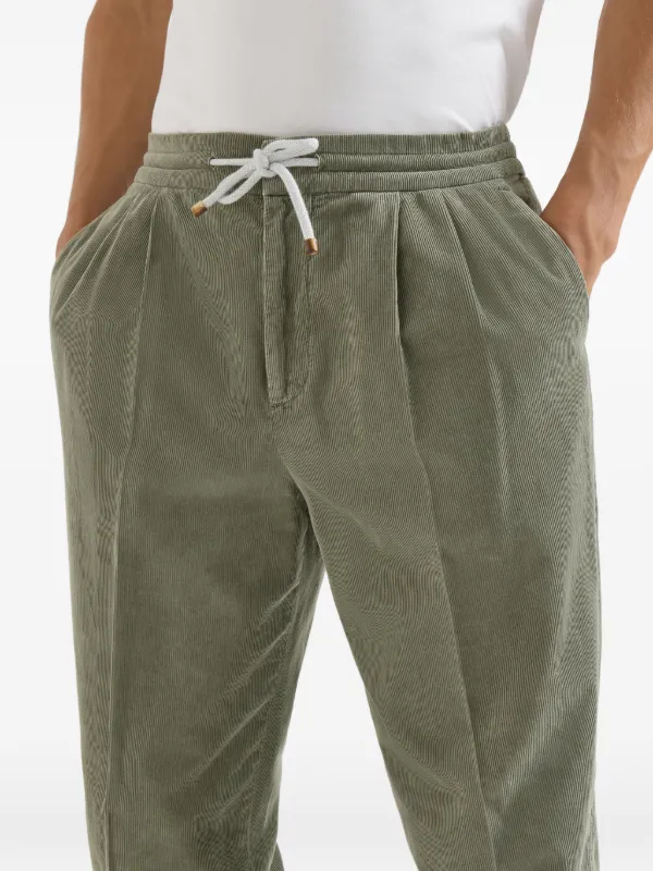 Brunello Cucinelli コーデュロイ パンツ | グリーン | FARFETCH JP