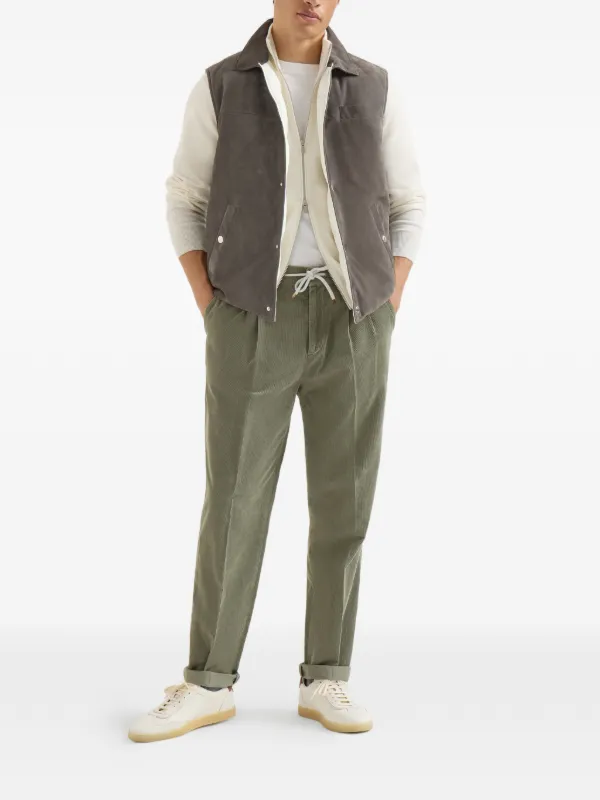 BRUNELLO CUCINELLI コーディロイワークパンツ Brunello Cucinelli コーデュロイ パンツ | グリーン | FARFETCH JP