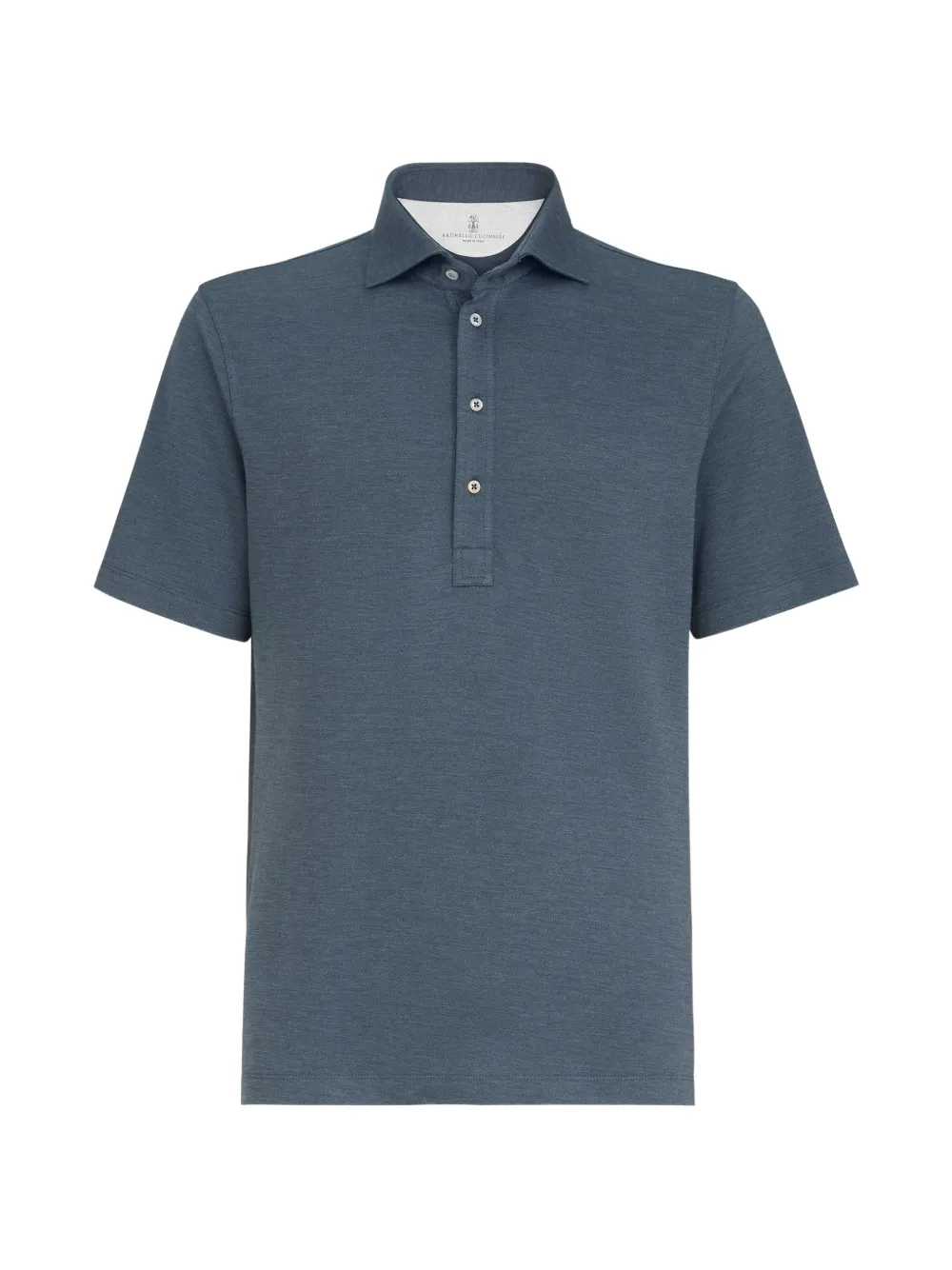 Brunello Cucinelli half-button polo shirt - Blu