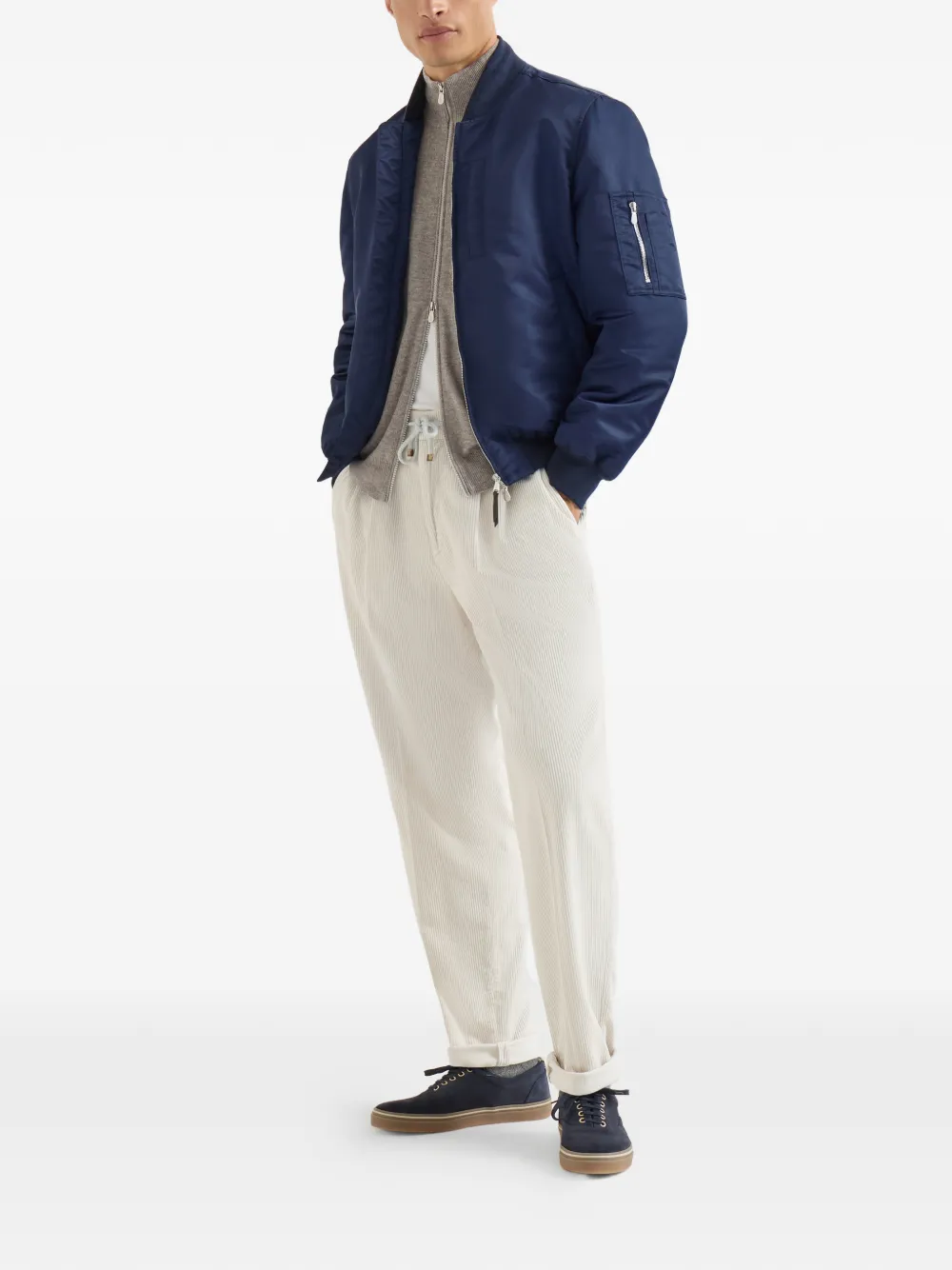 Brunello Cucinelli Vest met rits Grijs