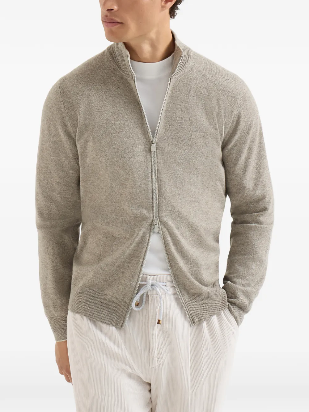 Brunello Cucinelli Vest met rits Grijs