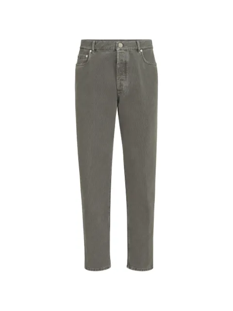 Brunello Cucinelli garment-dyed denim iconic fit five-pocket trousers