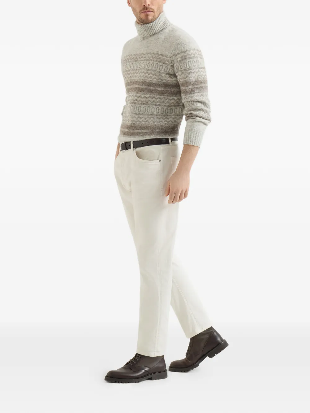 Brunello Cucinelli Jeans met vijf zakken Wit