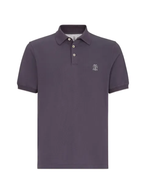 Brunello Cucinelli cotton-piqué polo shirt with logo