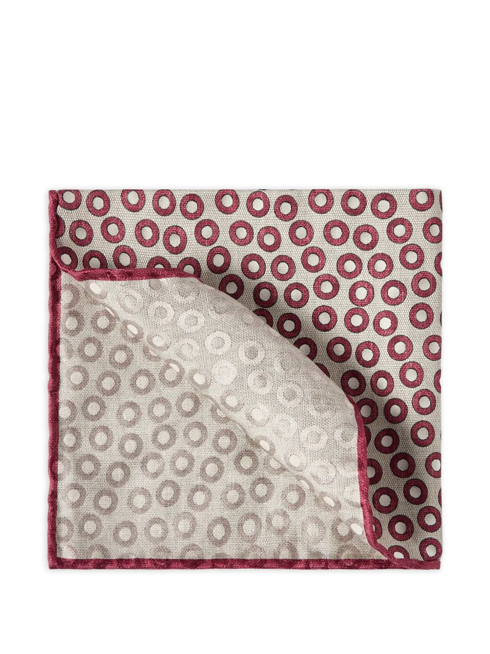 Brunello Cucinelli spotted-pattern silk pocket square - Toni neutri
