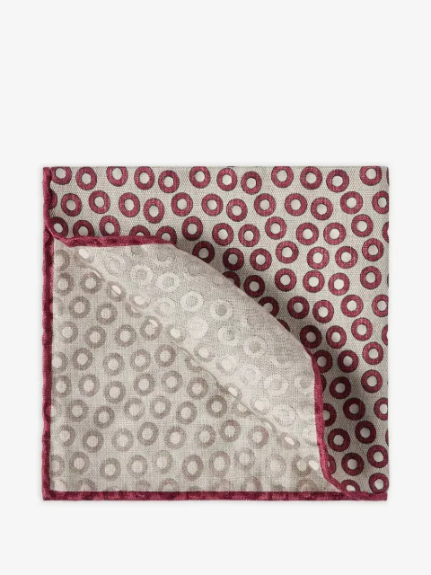 Brunello Cucinelli spotted-pattern silk pocket square