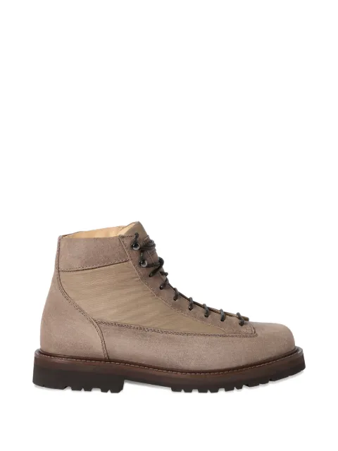 Brunello Cucinelli suede and techno fabric urban outdoor boots