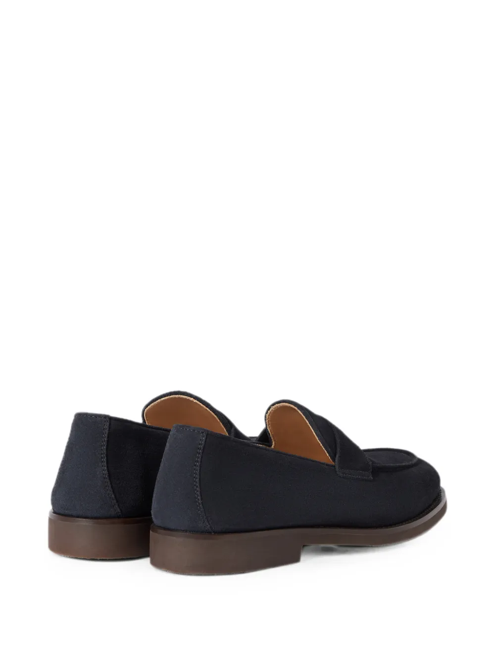 Brunello Cucinelli suede penny loafers Blauw