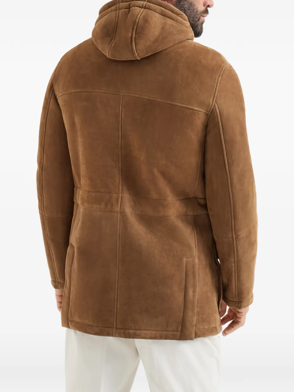 Brunello Cucinelli Suède lammy parka Bruin
