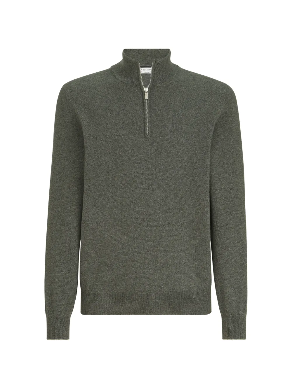 Brunello Cucinelli cashmere sweater with half-zip - Grau