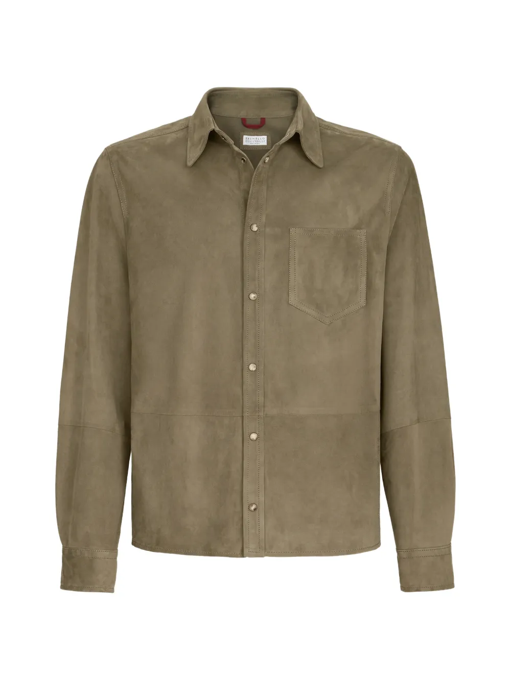 Brunello Cucinelli suede overshirt - Verde
