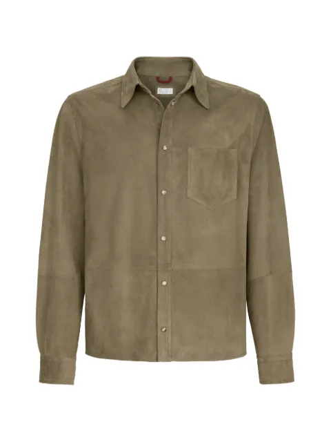 Brunello Cucinelli suede overshirt