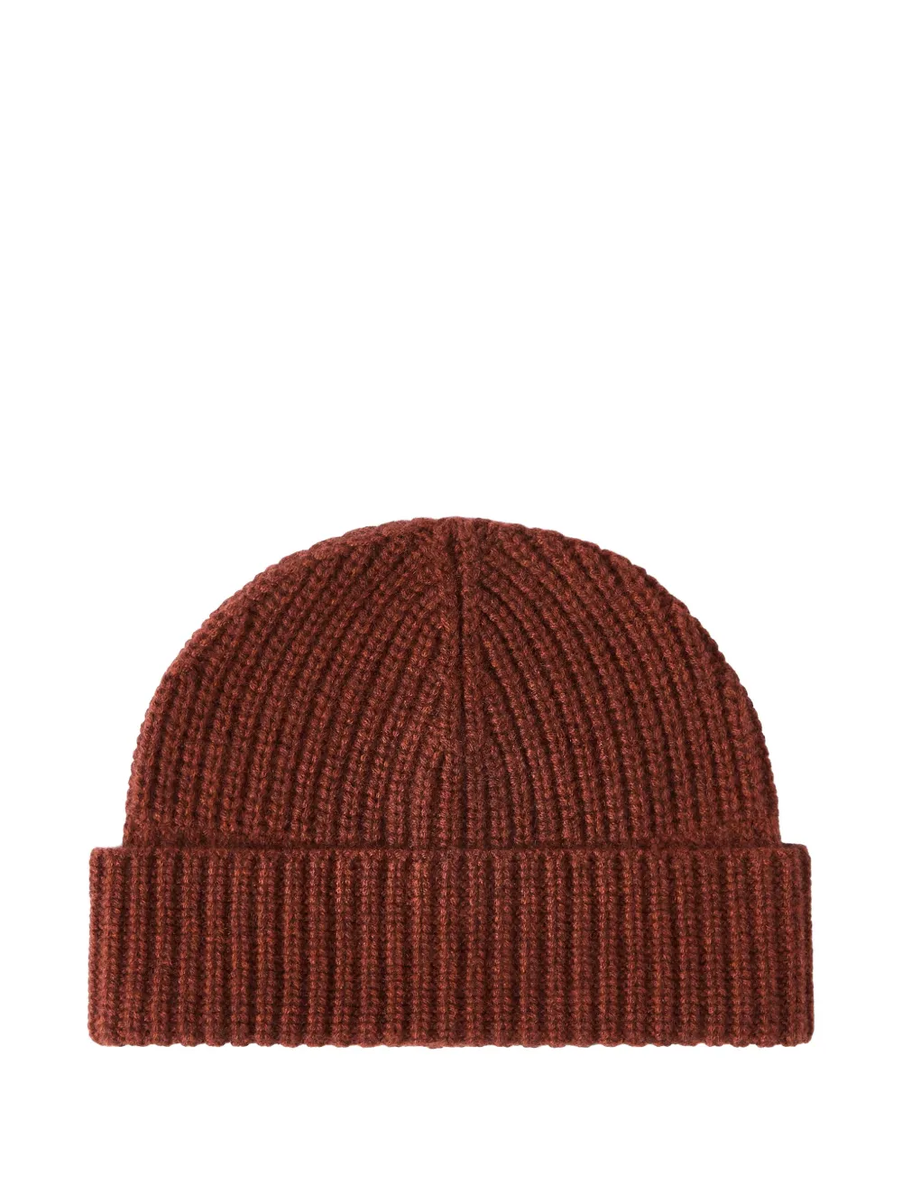 Brunello Cucinelli cashmere English rib knit beanie hat - Rosso