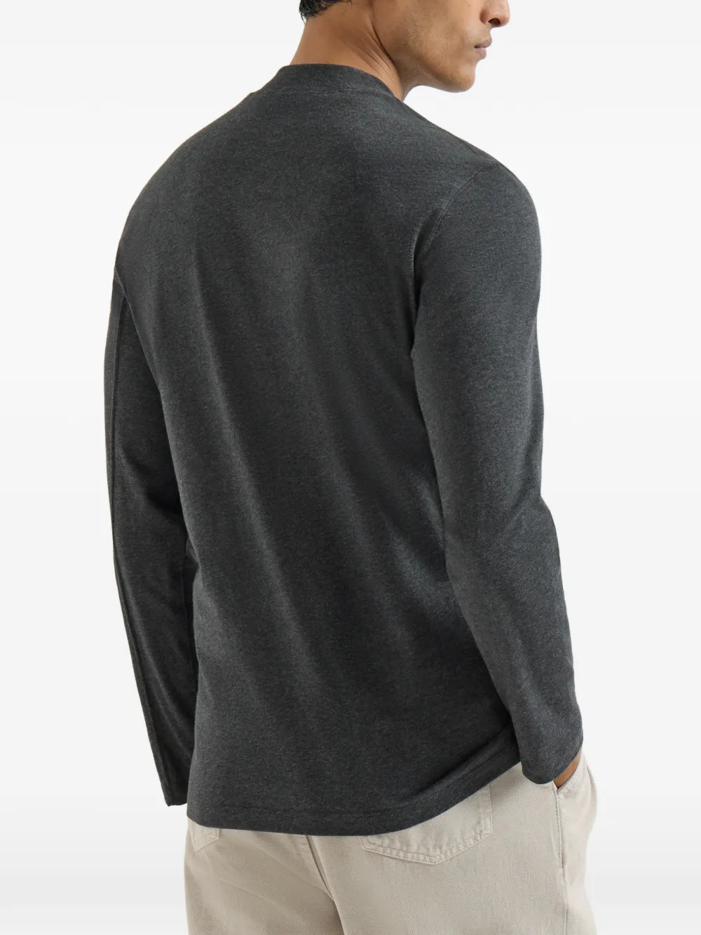 Brunello Cucinelli Katoenen jersey T-shirt Grijs