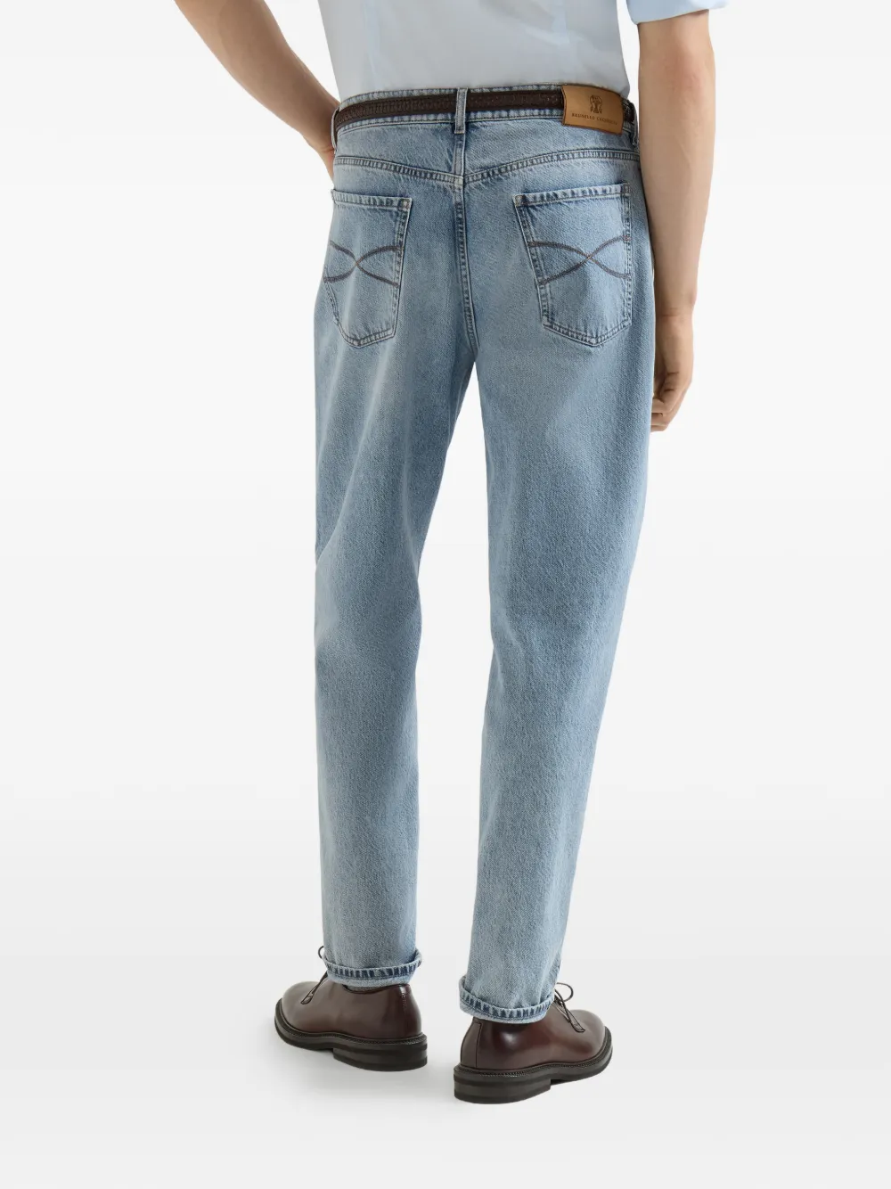 Brunello Cucinelli Iconic denim broek met vijf zakken Blauw