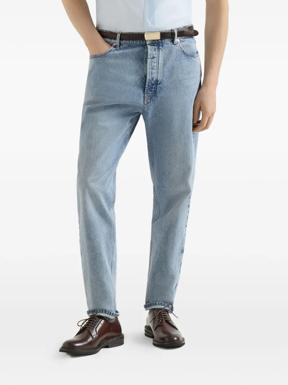 Brunello Cucinelli Iconic denim broek met vijf zakken Blauw