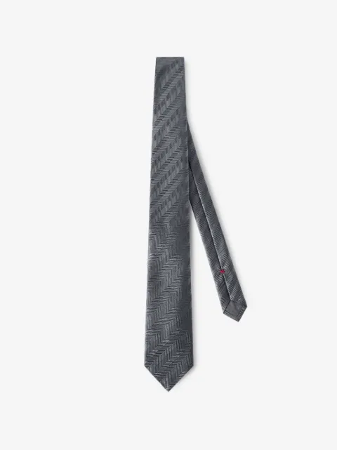 Brunello Cucinelli silk chevron tie