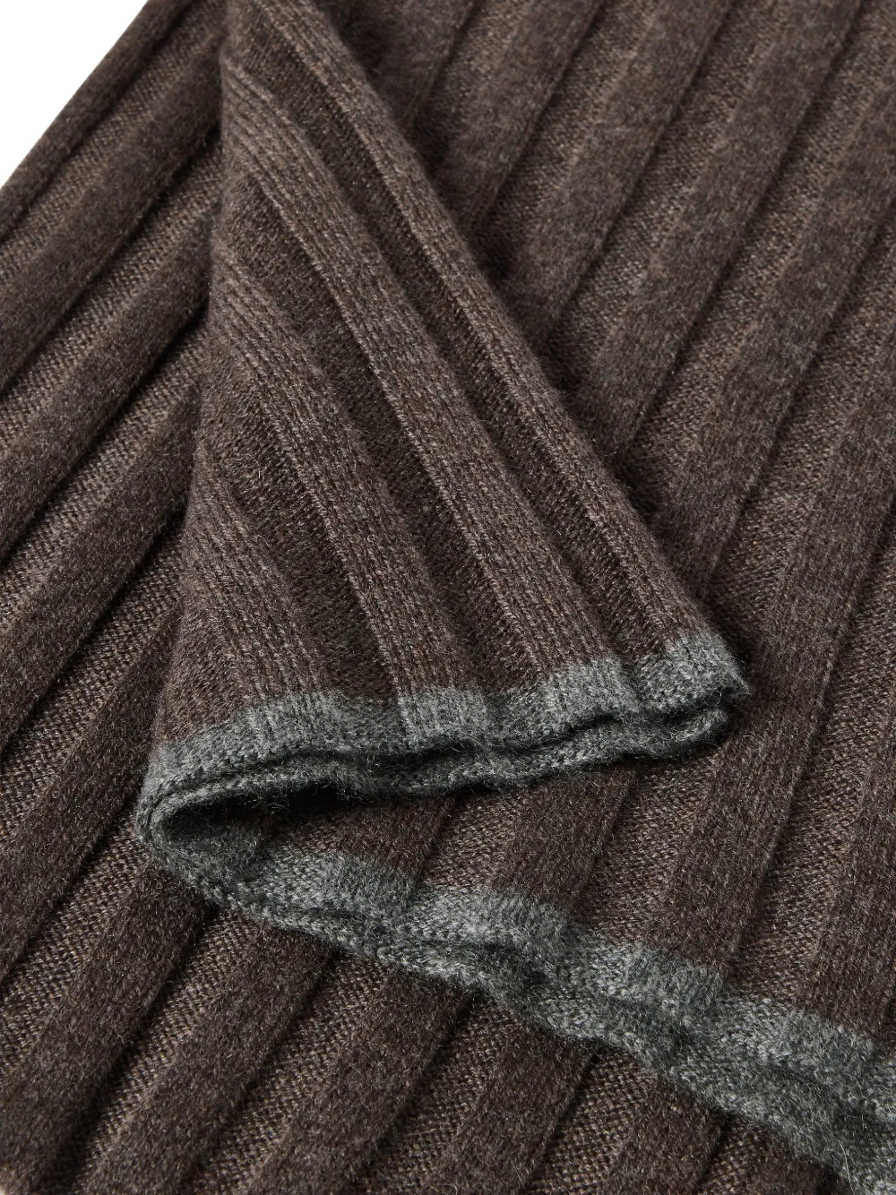 Brunello Cucinelli Ribgebreide sjaal Bruin