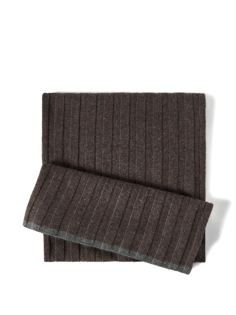 Brunello Cucinelli ribbed-knit scarf - Braun