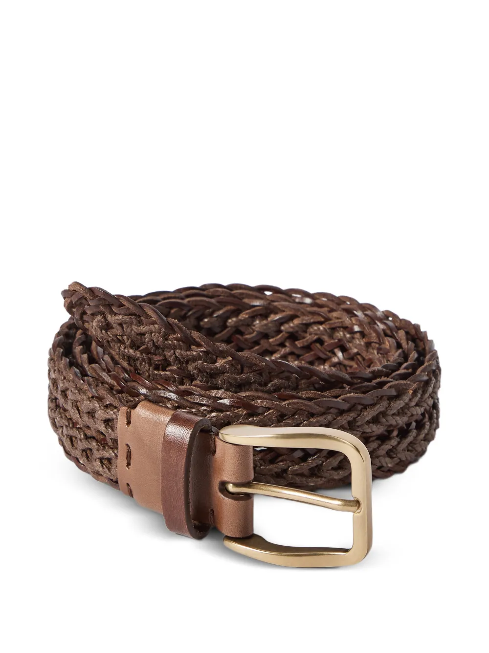 Brunello Cucinelli Gevlochten riem Bruin