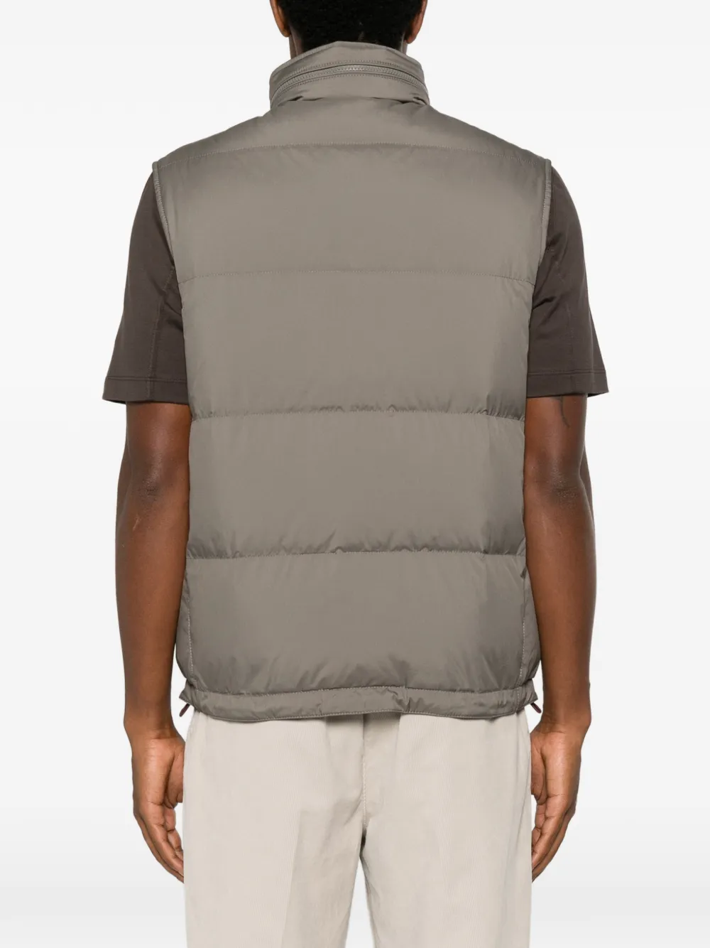 Brunello Cucinelli Lichtgewicht bodywarmer met capuchon Groen