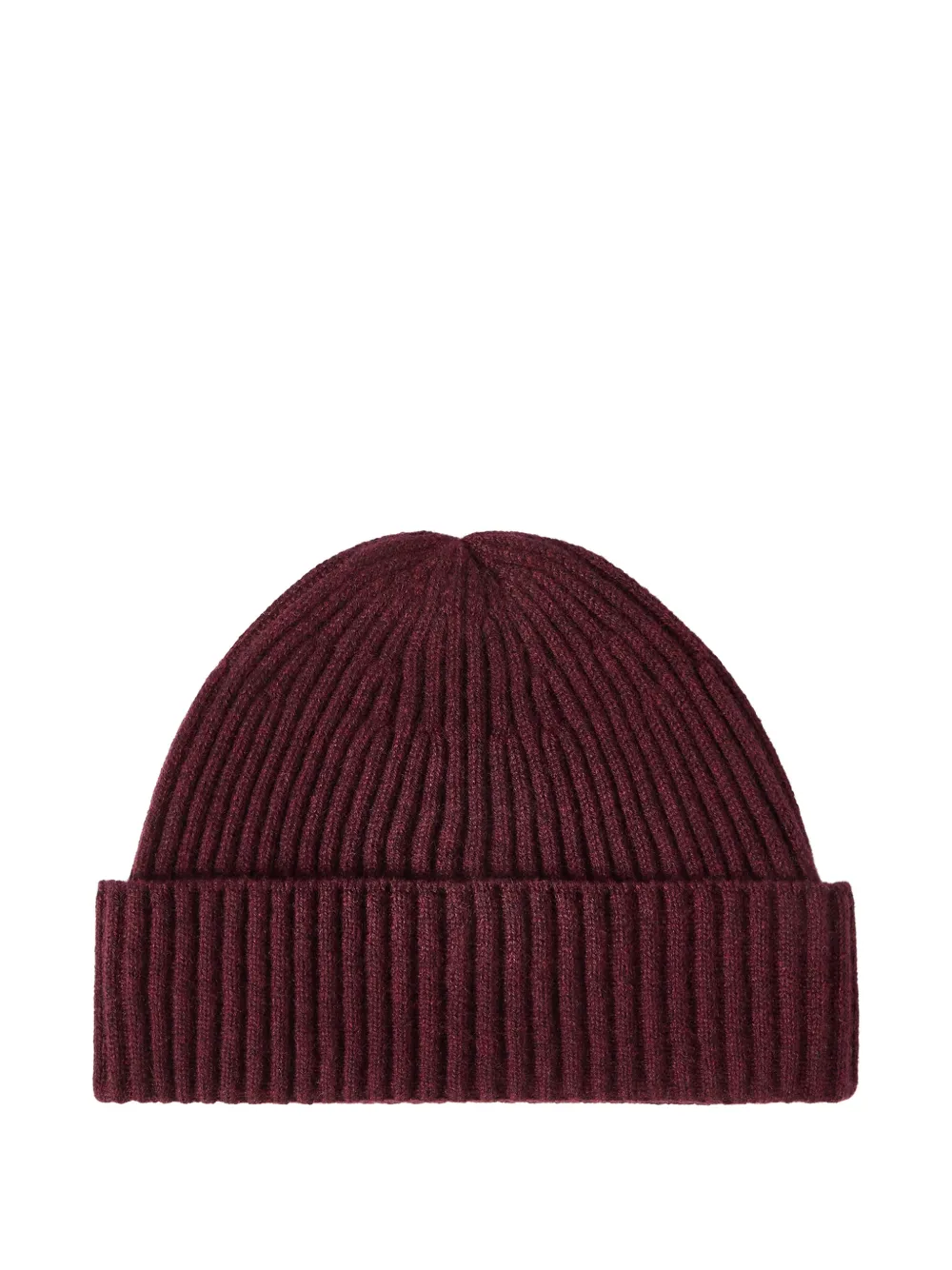 Brunello Cucinelli cashmere English rib double knit beanie hat - Rosso